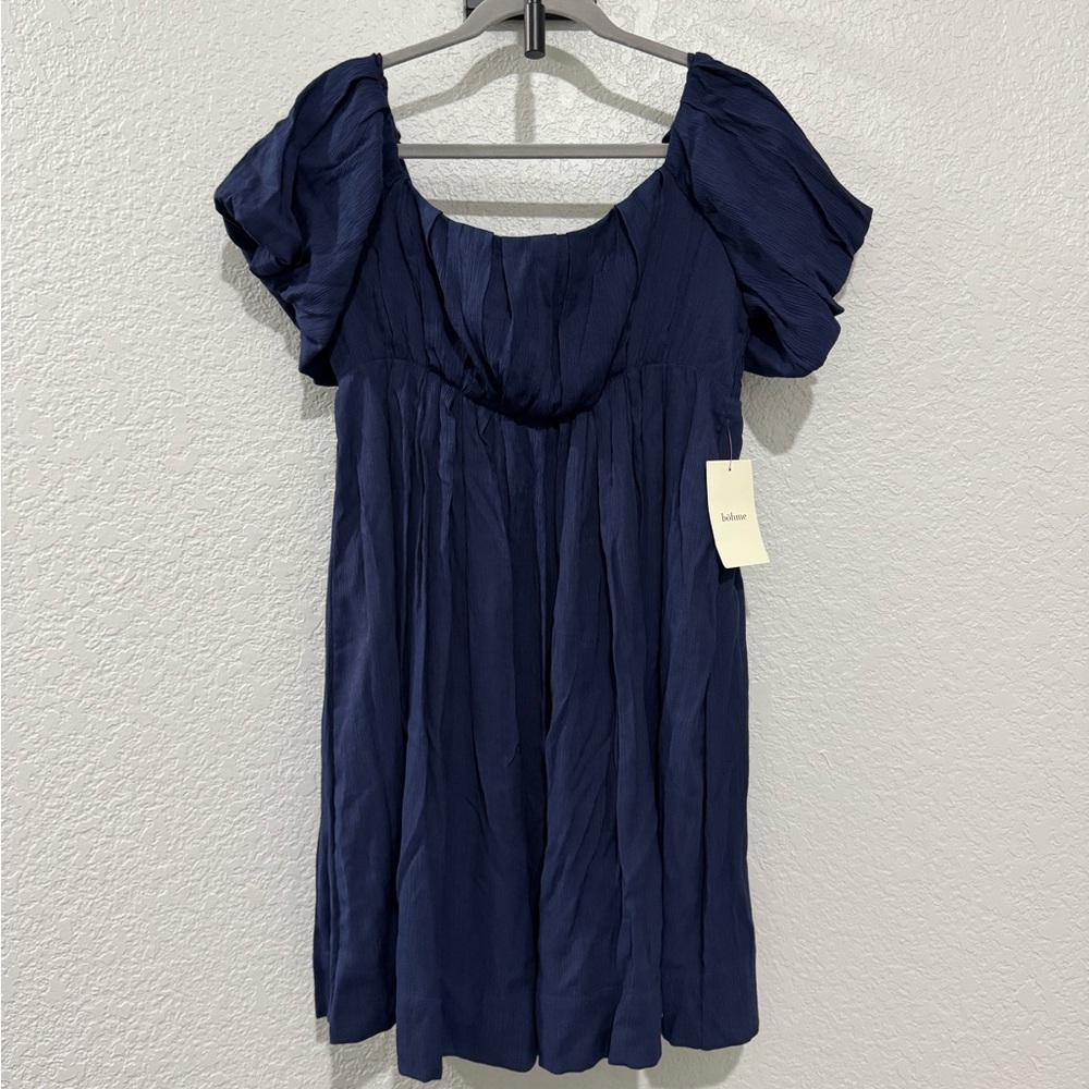 Bohme Navy, Gauze, Mini Dress